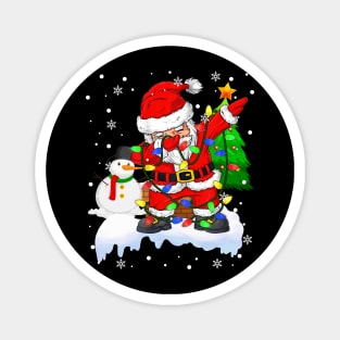 Ugly Sweater Christmas Lights Dabbing Santa Snowman Xmas Magnet